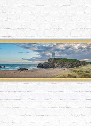 Llanddwyn lighthouse framed picture. Anglesey, North Wales. Framed picture in a choice of styles.