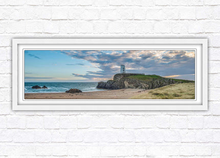 Llanddwyn lighthouse framed picture. Anglesey, North Wales. Framed picture in a choice of styles.