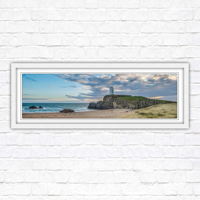 Llanddwyn lighthouse framed picture. Anglesey, North Wales. Framed picture in a choice of styles.