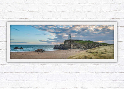Llanddwyn lighthouse framed picture. Anglesey, North Wales. Framed picture in a choice of styles.