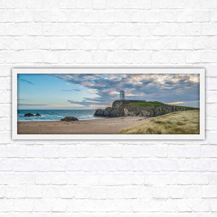 Llanddwyn lighthouse framed picture. Anglesey, North Wales. Framed picture in a choice of styles.