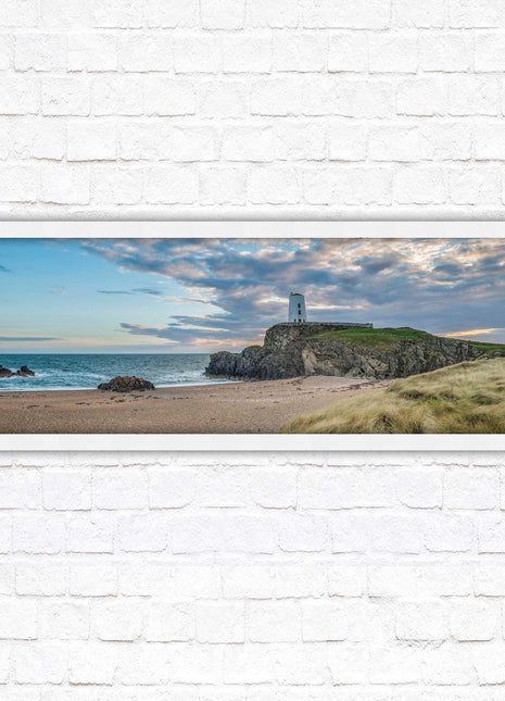 Llanddwyn lighthouse framed picture. Anglesey, North Wales. Framed picture in a choice of styles.