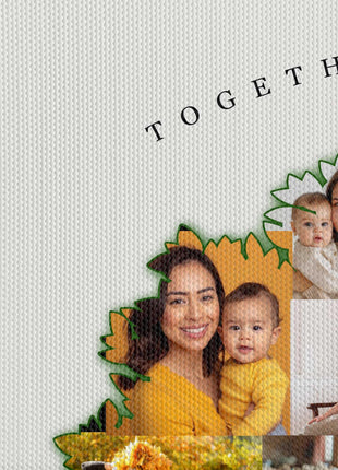 Clone of test family tree collage canvas picture print Tree shape wall art family gift